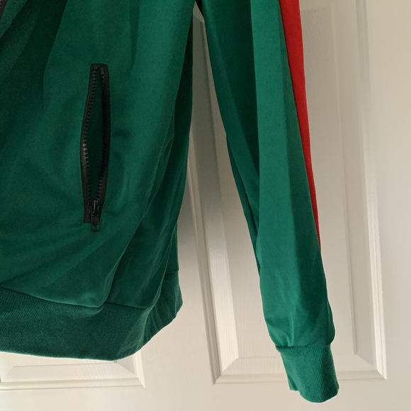 Atomic Green & Red Zip-Up Men’s Jacket - Picture 11 of 15